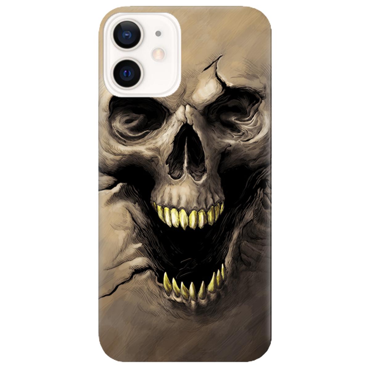 Силиконовый чехол Zorrov для Apple iPhone 12 - Skull (14070040056086986)