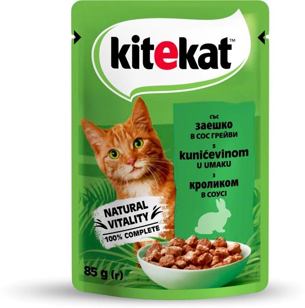 Корм для кошек влажный Kitekat с кроликом в соусе 85 г