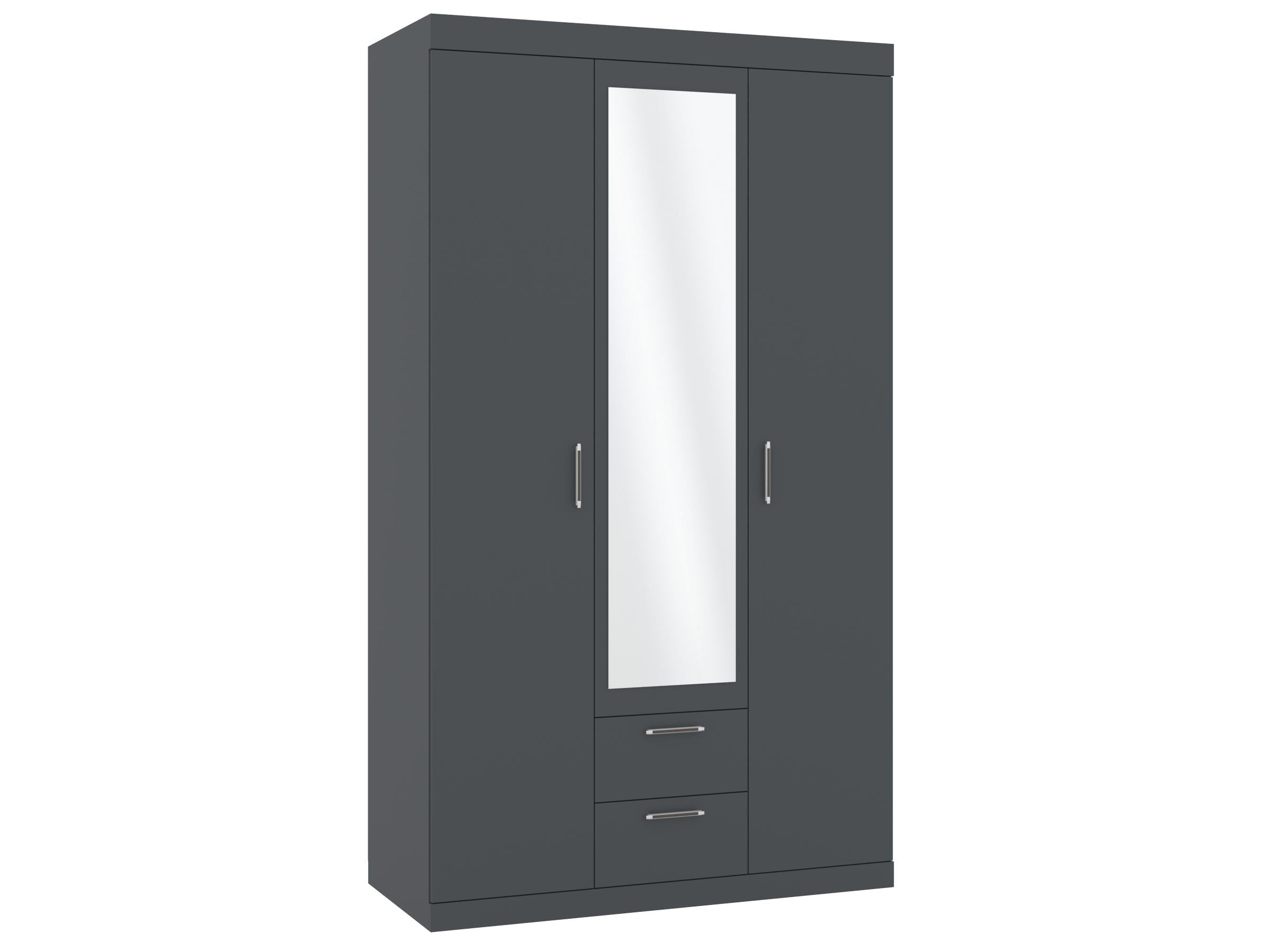 Шкаф гардеробный PEHOTIN Ш-3 Моника 120х53,6х210 см Антрацит (PN-102166)