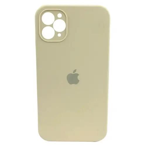 Силиконовый Чехол Накладка Закрытая Камера Silicone Case Full Camera Для iPhone 12 Pro Pale Yellow