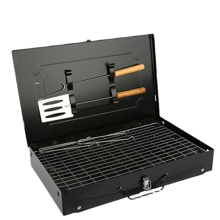 Мангал гриль для шашлыка раскладной с решеткой/вилкой и лопаткой - фото 2 Мангал гриль для шашлыка раскладной с решеткой/вилкой и лопаткой - фото 2