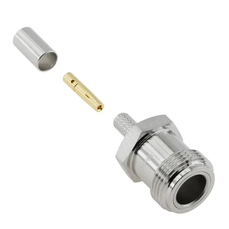 Конектор N-типу гніздо Leno RFз нікелевим покриттям 1 шт. (000049239) - фото 3 Конектор N-типу гніздо Leno RFз нікелевим покриттям 1 шт. (000049239) - фото 3