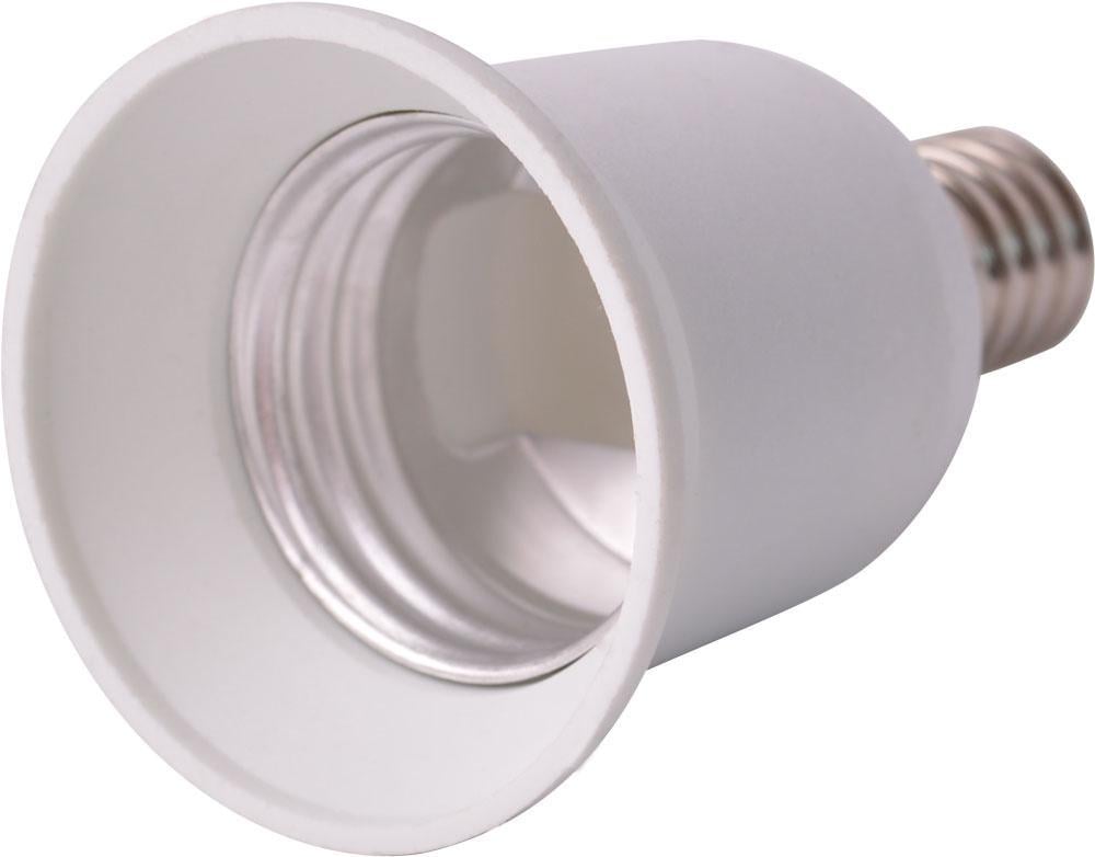 Перехідник E.NEXT e.lamp adapter.Е14/Е27.white Е14-E27 пластик Білий (s9100022)