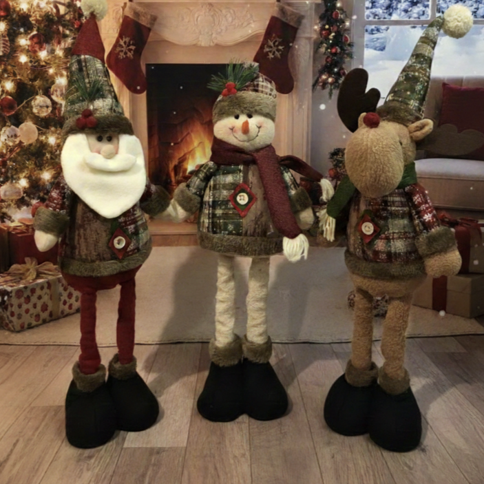 Новогодний набор на телескопических ножках Снеговик/Олень/Санта Коаус 30-60 см (2855666201)