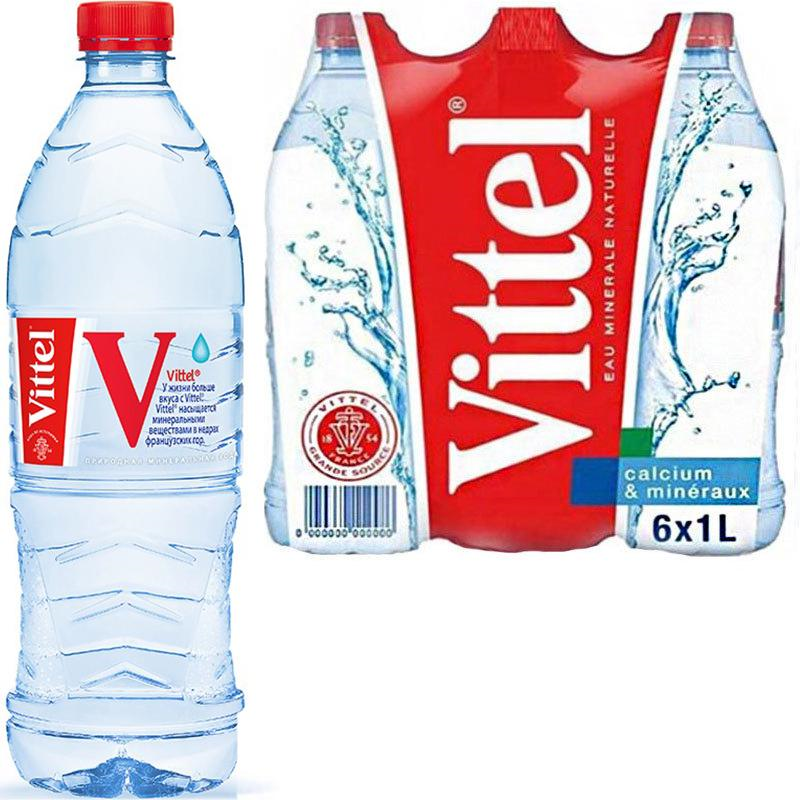 Вода минеральная негазированная VITTEL 1 л 6 шт. (47603)