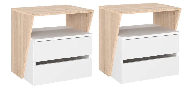 Тумба приліжкова Компаніт комплект 2 шт. ПКТ-13 50,2х40,2х50 см Дуб сонома комбі (26530441)