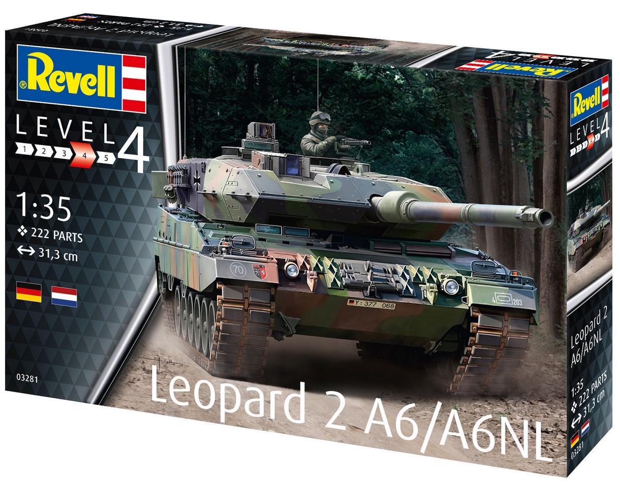 Сборная модель Revell Танк Леопард 2 A6/A6NL уровень 4/1:35 (RVL-03281) - фото 7