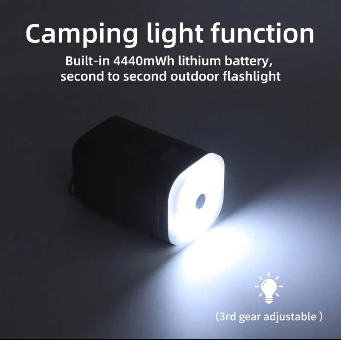 Насос портативний Pacoone з набором насадок та ліхтариком Бежевий (ezn-qxo-9bo) - фото 3