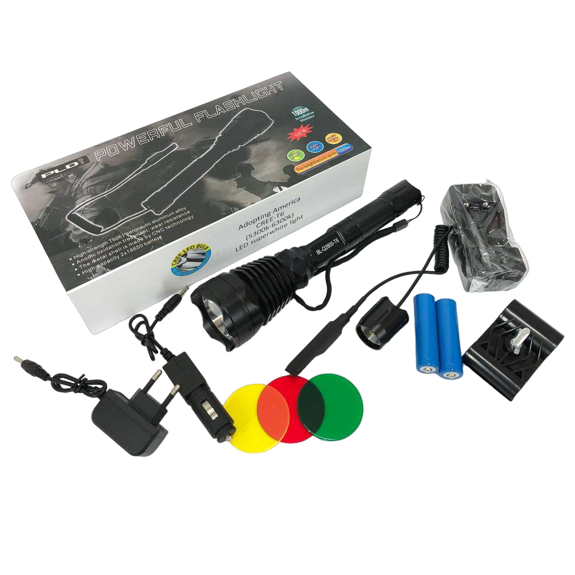 Фонарь Q2800-T6 18650х2 (ws52485)