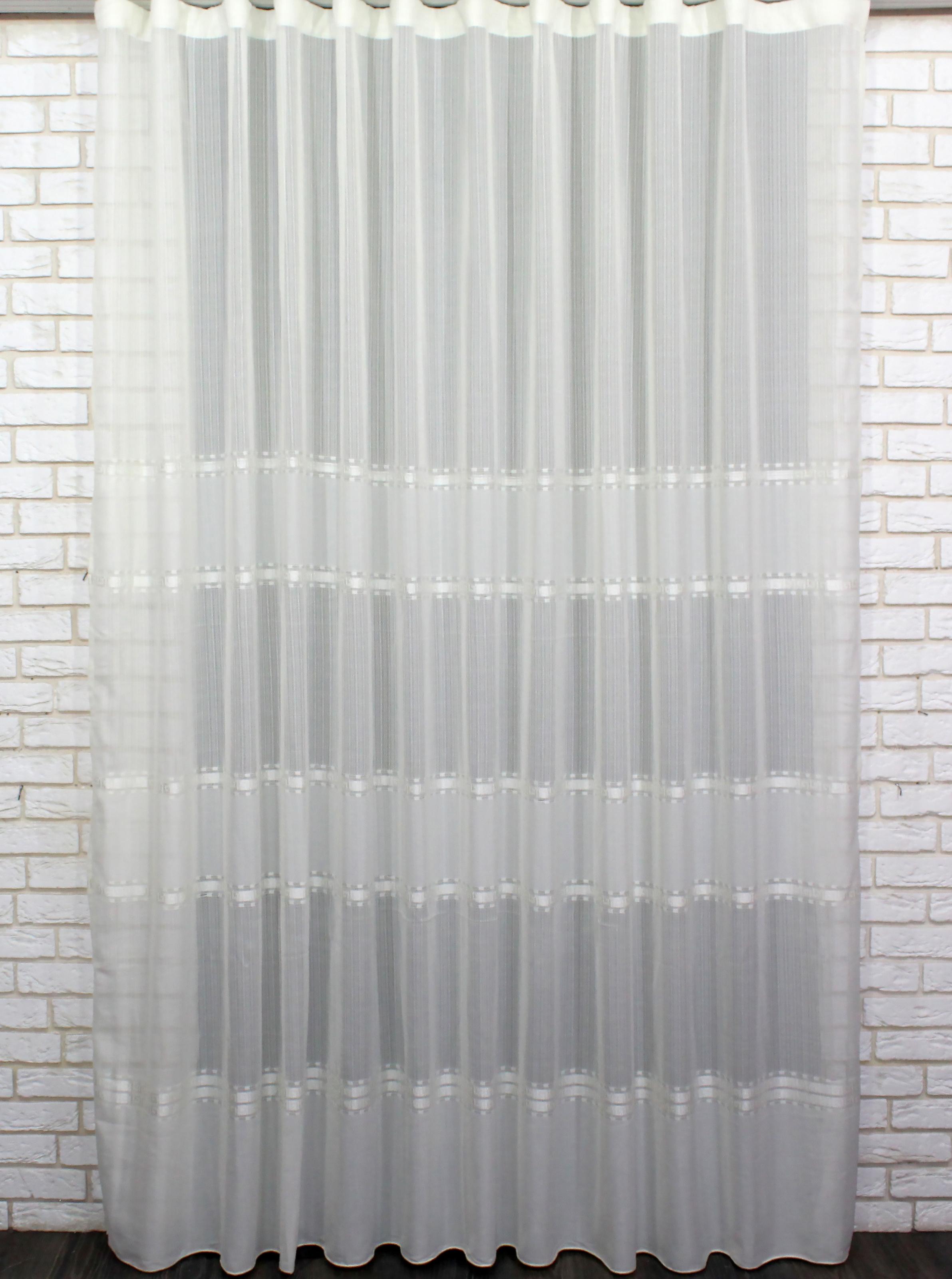 Тюль VR-Textil 664т Мережка лен 300х270 см Бежевый (40-087)