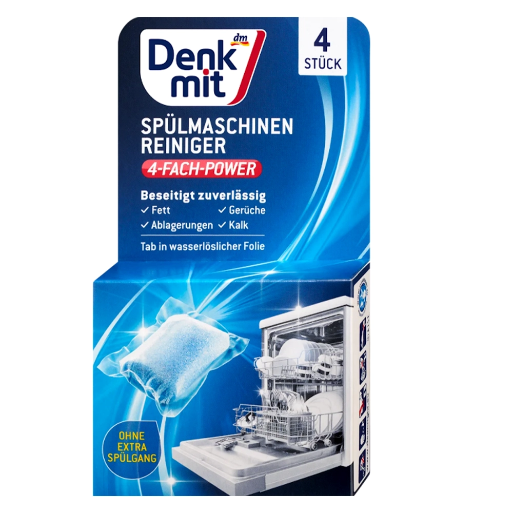 Таблетки DenkMit для очищення посудомийної машини Spülmaschinen Reiniger 4 шт. по 20 г (EPI-15102025-694)