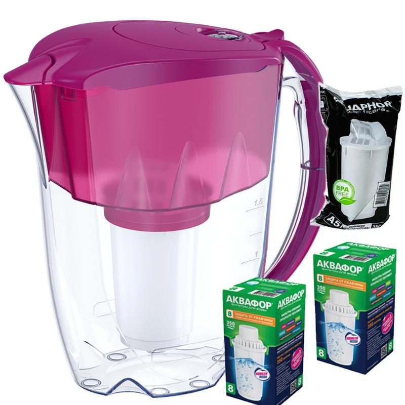 Фильтр-кувшин Аквафор Арктик А5 с двумя модулями В8 Цикламен (1927482887)