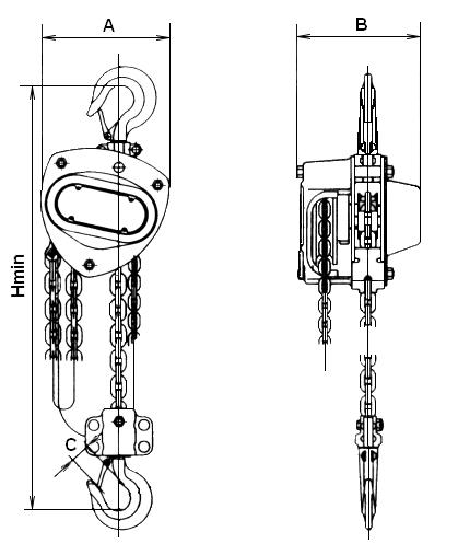 Таль ручна ланцюгова HSS 1 т 3 м - фото 2