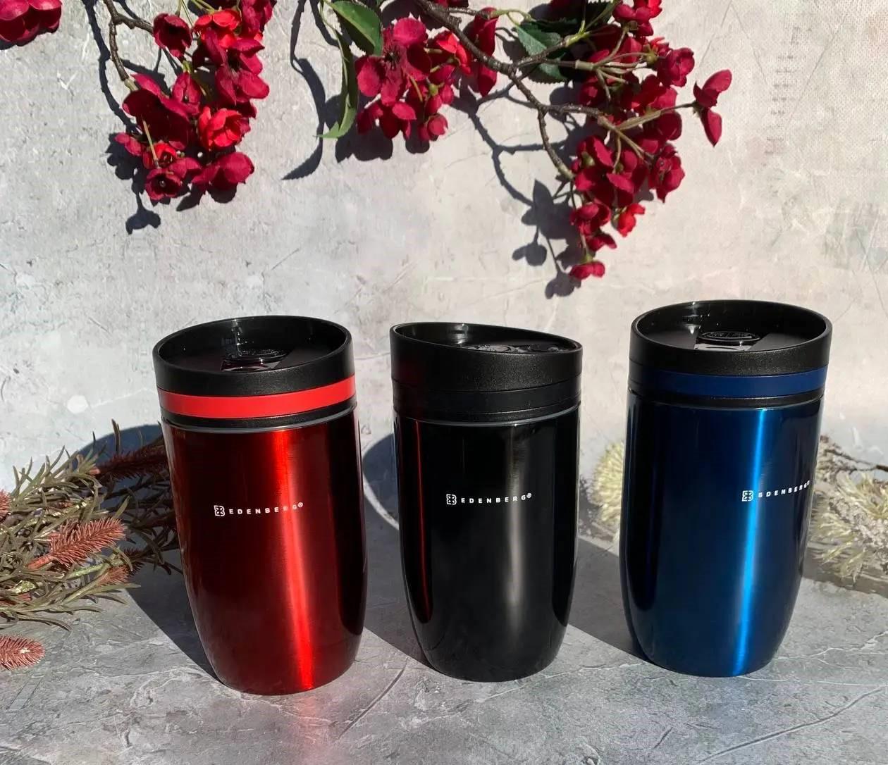 Термочашка Edenberg EB-641 нержавеющая сталь 330 мл Красный (12276840) - фото 3