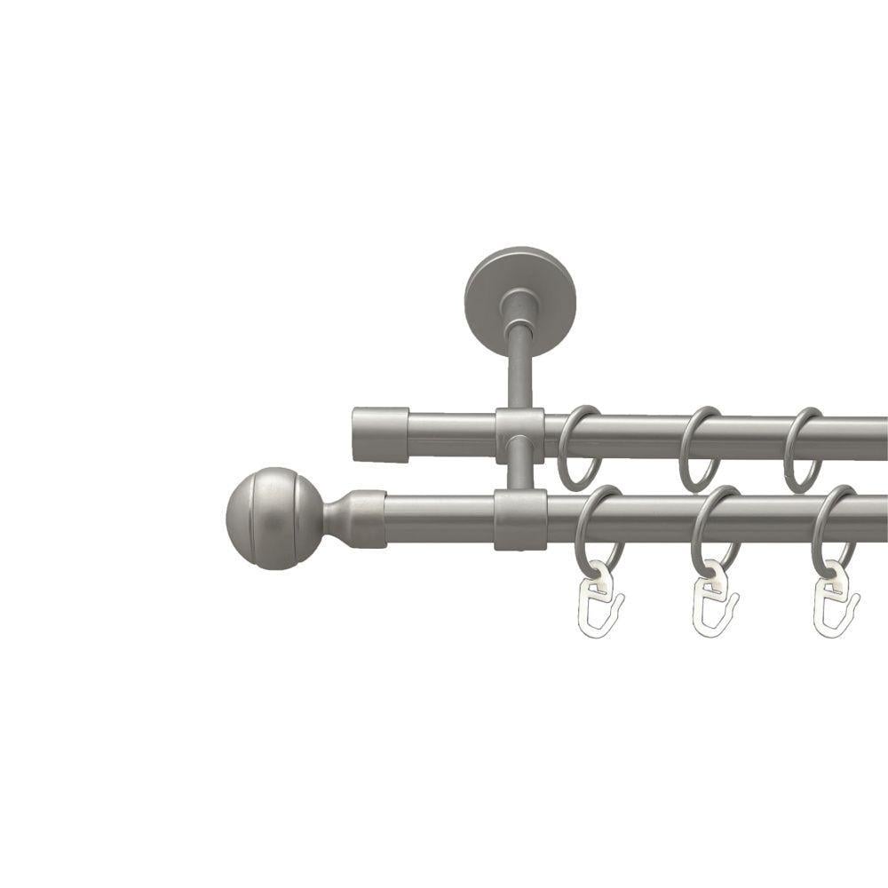 Карниз Orvit Паола двухрядный гладкий 16\16 мм 300 см Сатин (00-00022644)