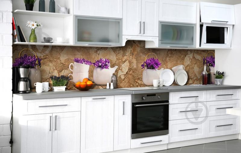 Скинали на кухню Zatarga «Чарівний едельвейс» 600х2500 мм вінілова 3Д наклейка кухонний фартух самоклеюча