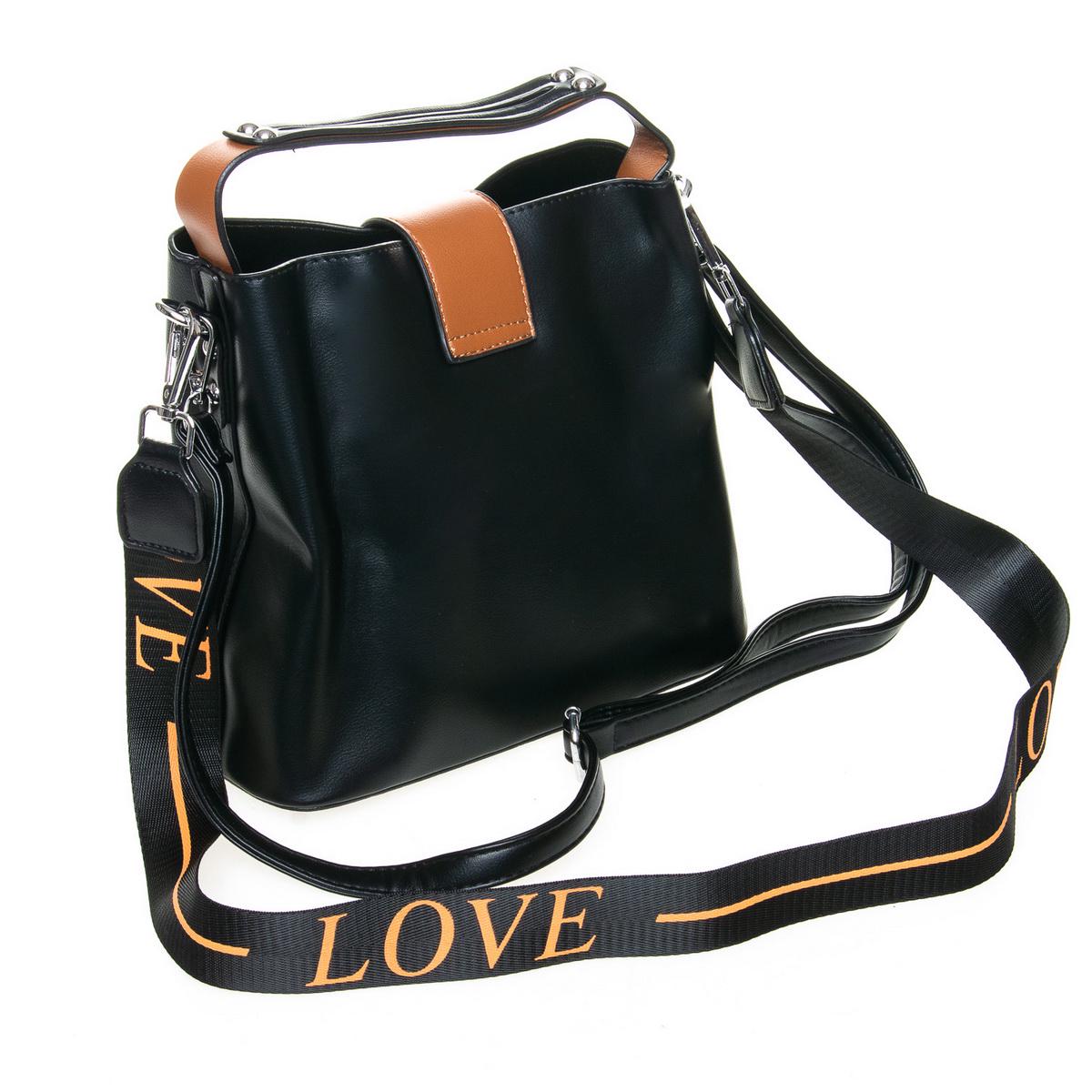 Женская модельная сумочка Fashion 66052 Черный - фото 2