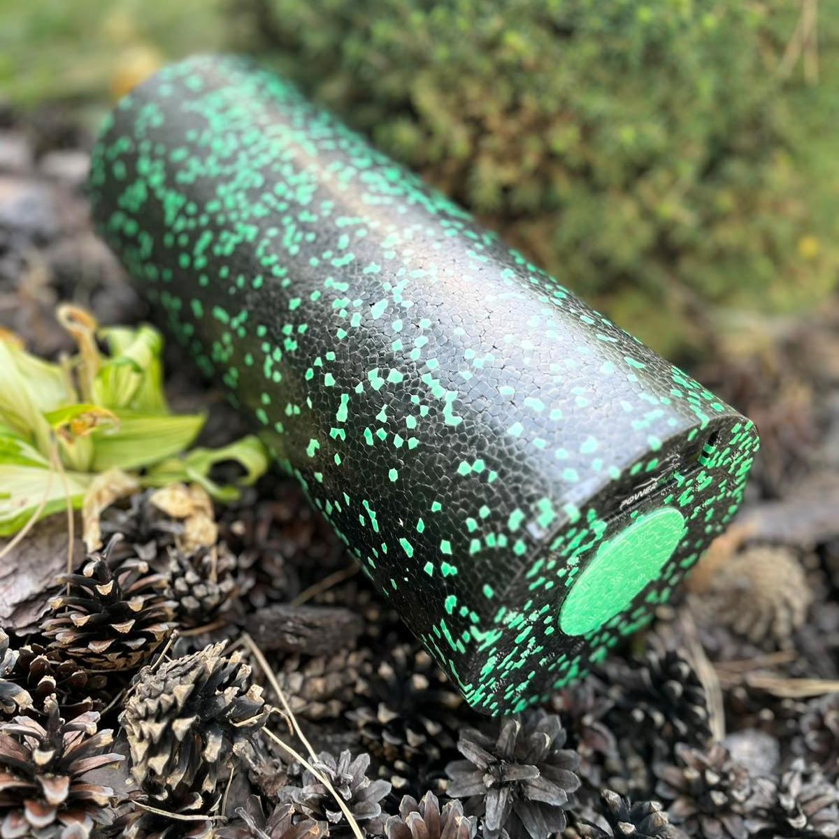 Ролик масажний гладкий PowerPlay PP-4348 2in1 EPP Foam Roller 33x14 см Чорний/Зелений (A-013242) - фото 7