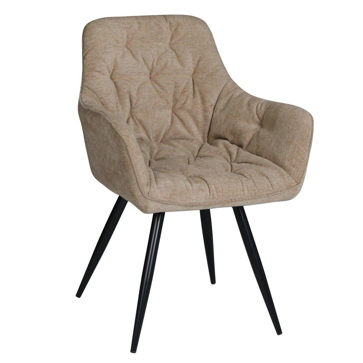 Стул кухонный ARDEN с поворотным механизмом металлический каркас/структурная ткань Черный/Бежевый