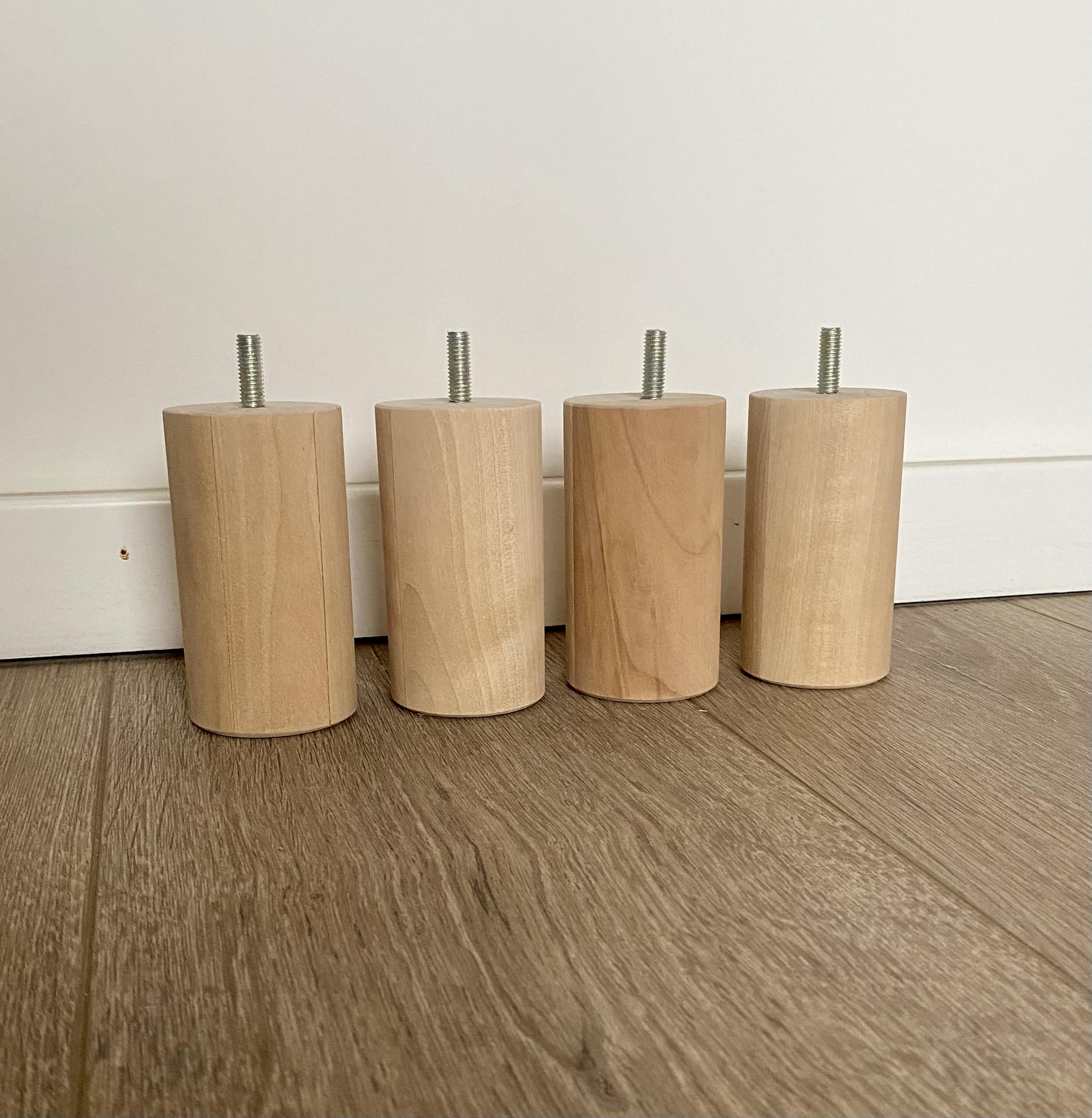 Опора цилиндрическая деревянная для мебели D58H100 4 шт. (14449082)