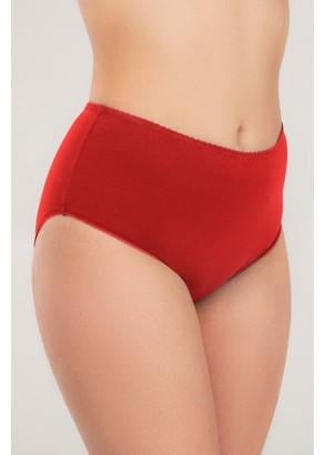 Трусы хлопчатобумажные с широкими бочками Afina-022 2XL Темно-красный