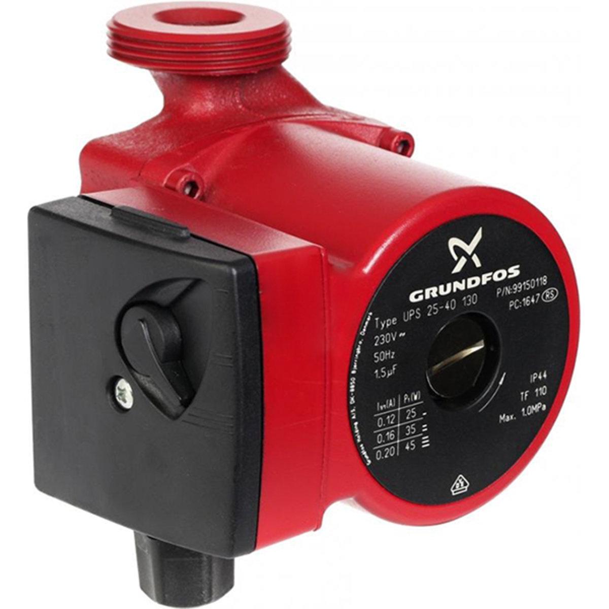 Циркуляционный насос Grundfos UPS 25-40 130 мм (51402) Циркуляционный насос Grundfos UPS 25-40 130 мм (51402)