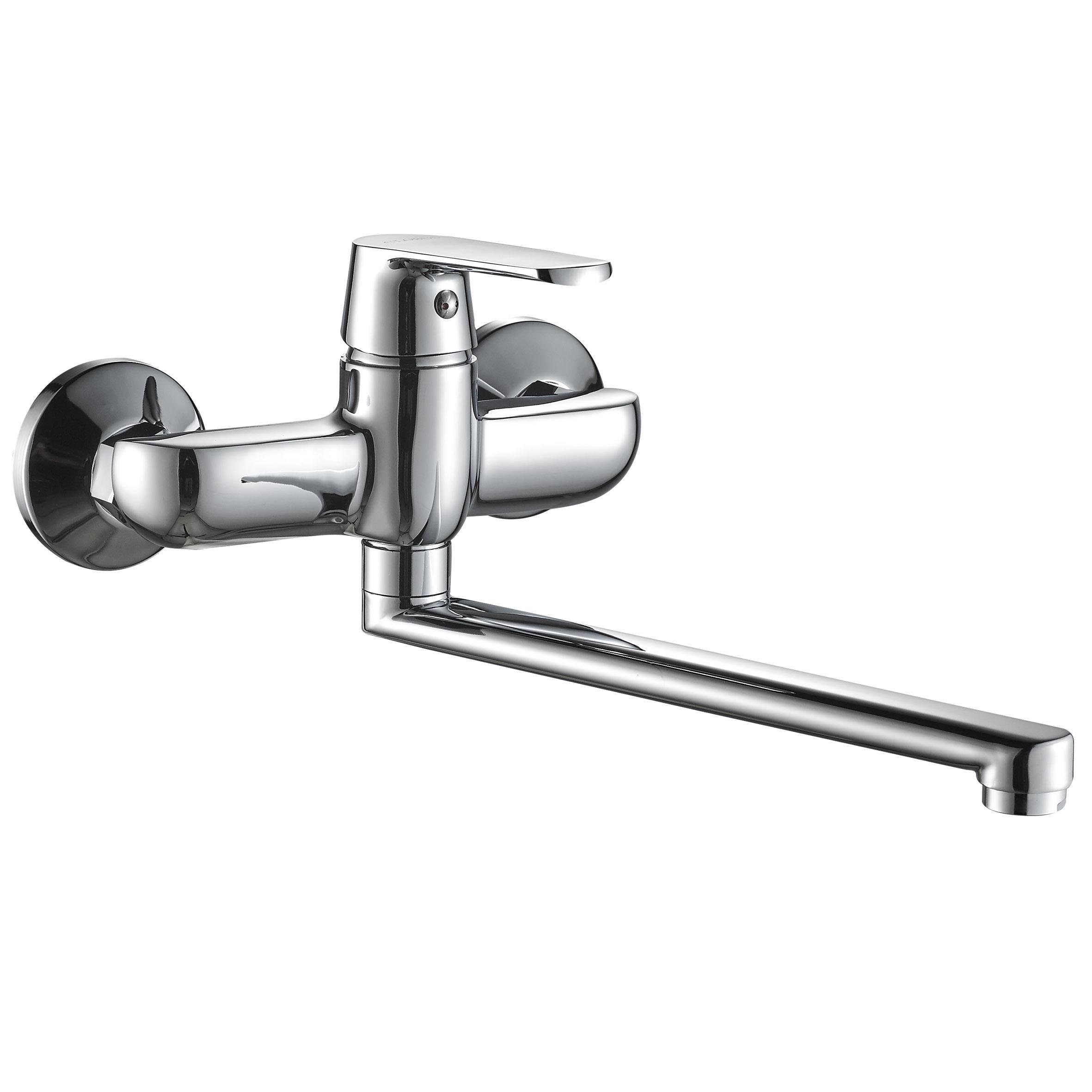 Cмеситель для кухни Globus Lux Laguna GLA-0104 000022553 настенный однорычажный Хром (125840)