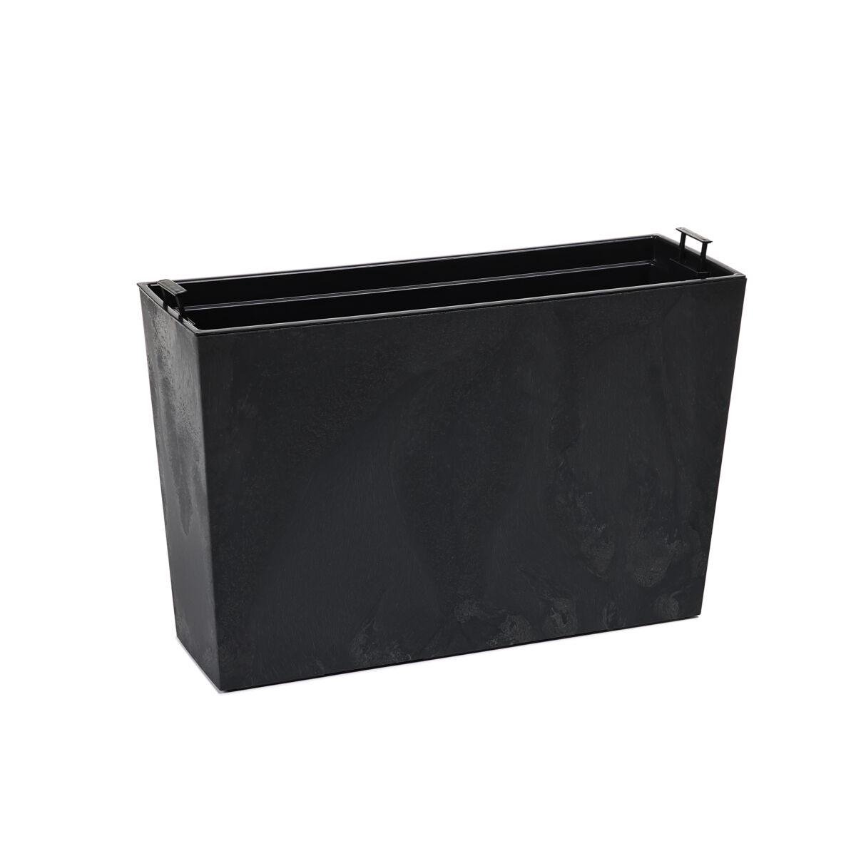 Горщик для квітів Lamela Werbena ECO recycled 56 см Чорний бетон (LA564-71)