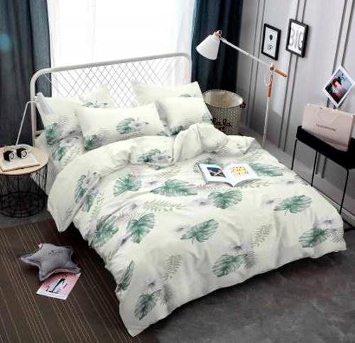 Постельное белье Zastelli листья JH9899-10 жатка семейный 2х145х210 см Зеленый (20368)