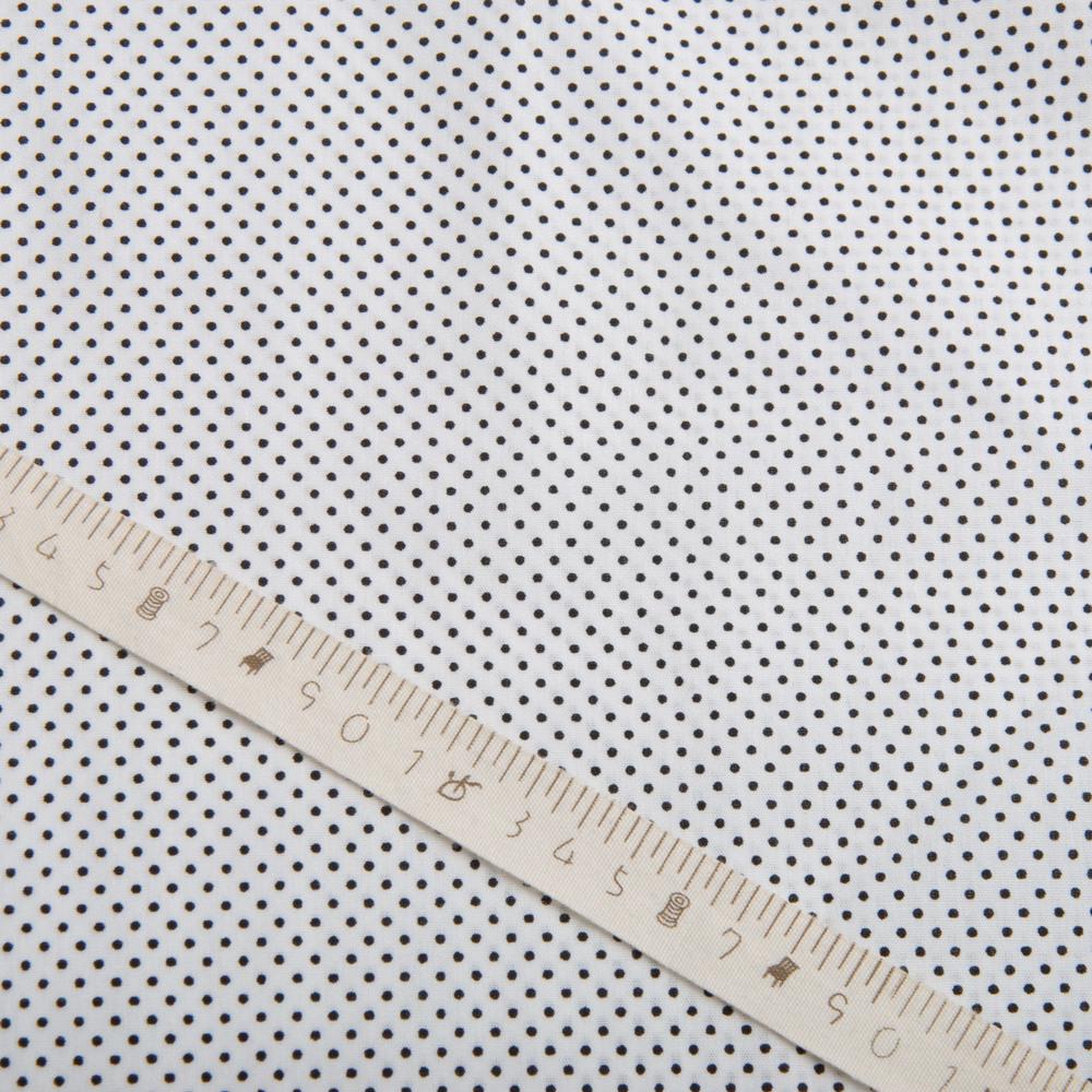 Тканина поплин бавовна Горошок Білий (25383) - фото 4