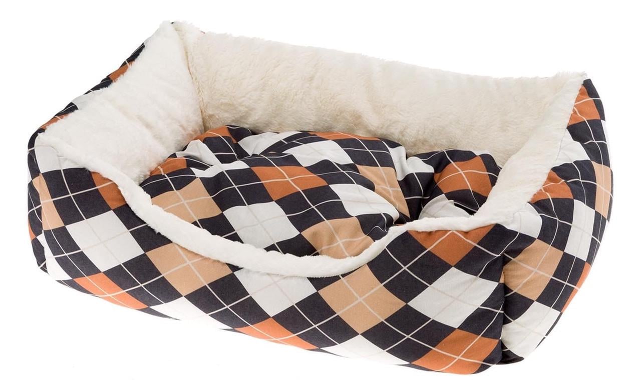 Лежак для собак і котів Ferplast Coccolo F 60 66x50x20 см Білий/Чорний/Коричневий (82263998)