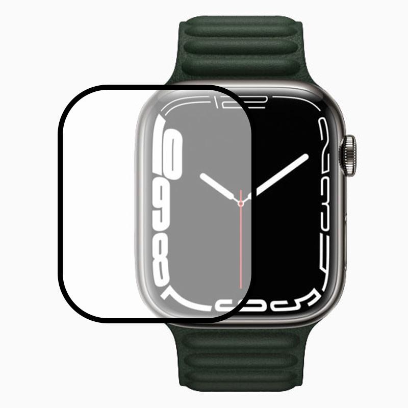 Пленка противоударная полимерная 3D full glue для Apple Watch Series 7/8 41 мм Black (00000050414_1)