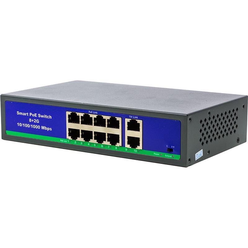 Коммутатор PoE 8ch 100Mbps+2G uplink (2486811033)