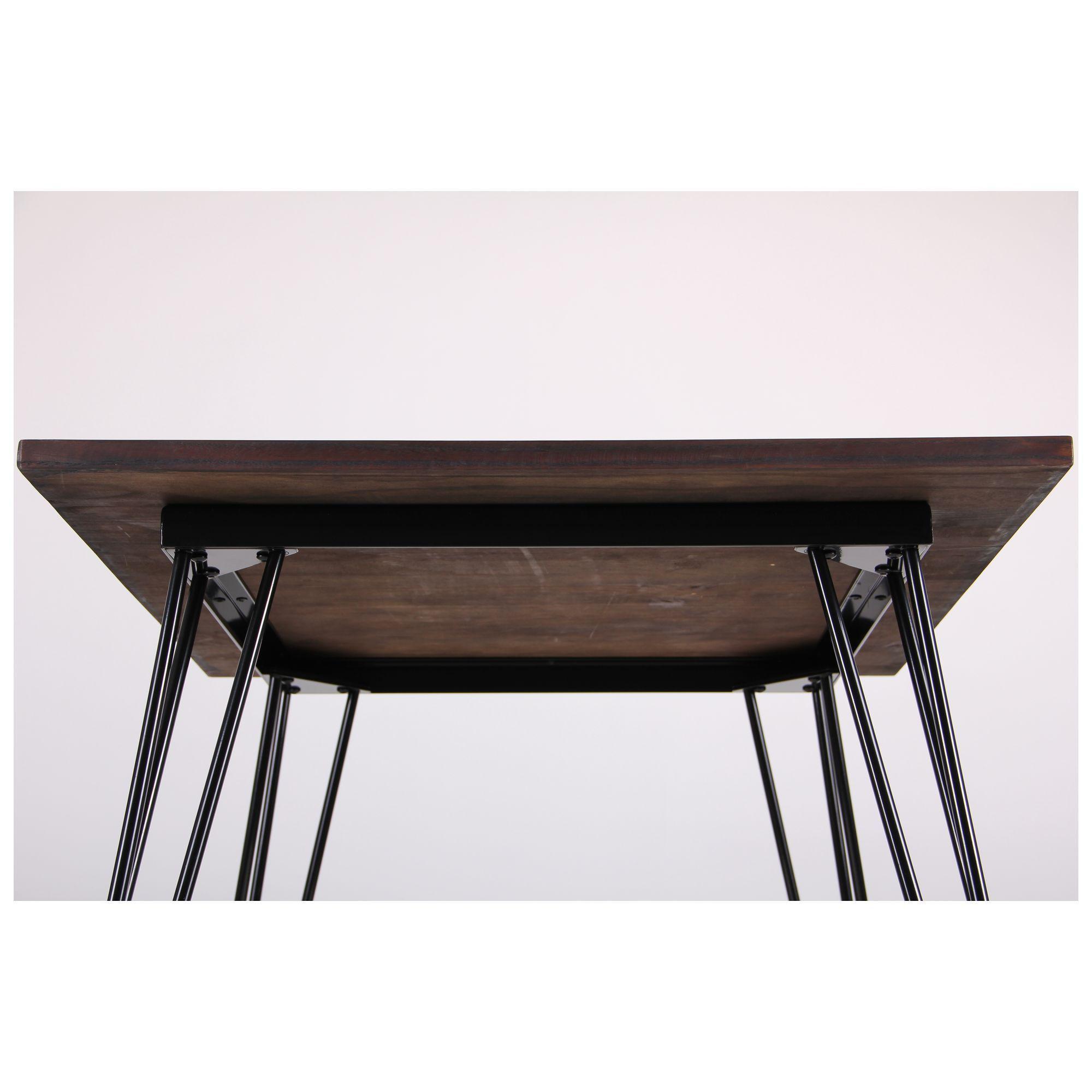 Стіл обідній AMF Smith 1200х750х600 сталь Чорний/Коричневий - фото 5 Стіл обідній AMF Smith 1200х750х600 сталь Чорний/Коричневий - фото 5