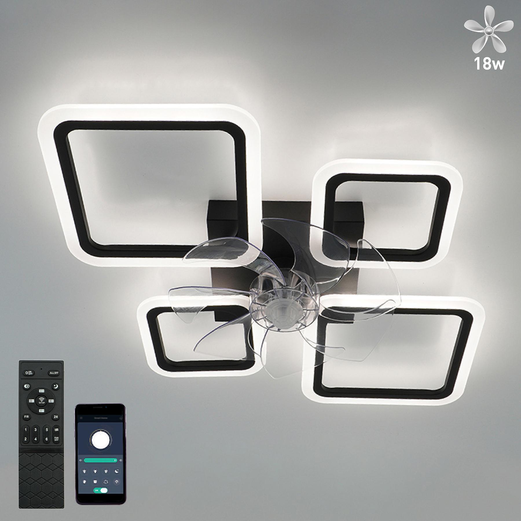 Люстра світлодіодна з вентилятором ESLLSE FAN OVAL 4S 70 Вт/18 Вт 760x560x120 мм Чорний (141-10588-01) - фото 5 Люстра світлодіодна з вентилятором ESLLSE FAN OVAL 4S 70 Вт/18 Вт 760x560x120 мм Чорний (141-10588-01) - фото 5