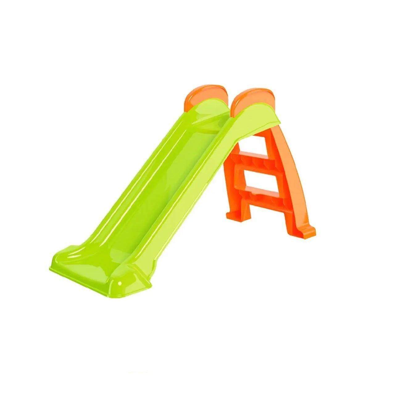 Горка детская для дома и скул Technok Toys 8058 пластиковая 123х51х71 см Зелено-оранжевый (150-7-109308)