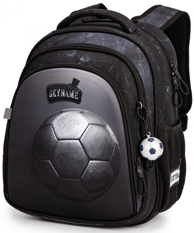 Школьный рюкзак для мальчика Winner One SkyName Футбольный мяч 1-4 класс 6-10 лет Черный (R2-226)