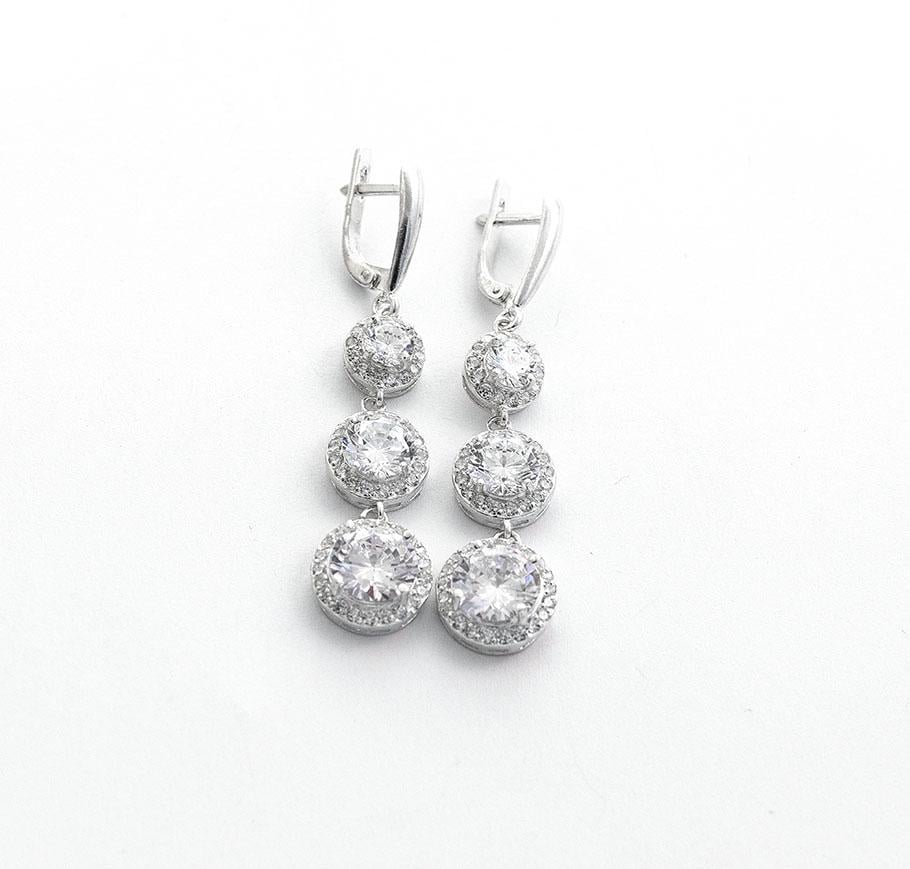 Серьги серебряные длинные Maxi Silver 8003 (88003)