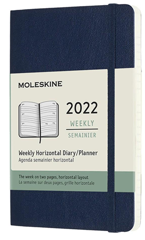 Еженедельник Moleskine 2022 маленький Синий (DSB2012WH2Y22)