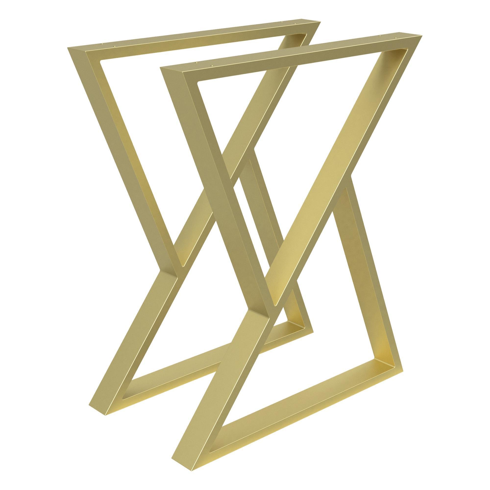 Комплект опор для столу з металу 600х60 мм H 730 мм 2 шт. Золотий (1076) Комплект опор для столу з металу 600х60 мм H 730 мм 2 шт. Золотий (1076)