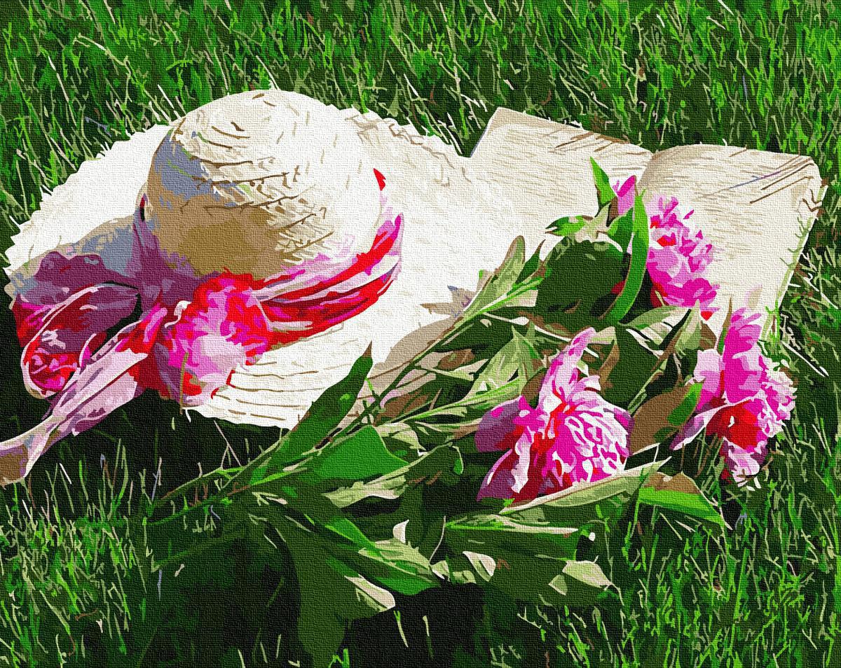 Картина по номерам Brushme "Шляпа с пионами" 40х50 см (BK-GX34091) Картина по номерам Brushme "Шляпа с пионами" 40х50 см (BK-GX34091)