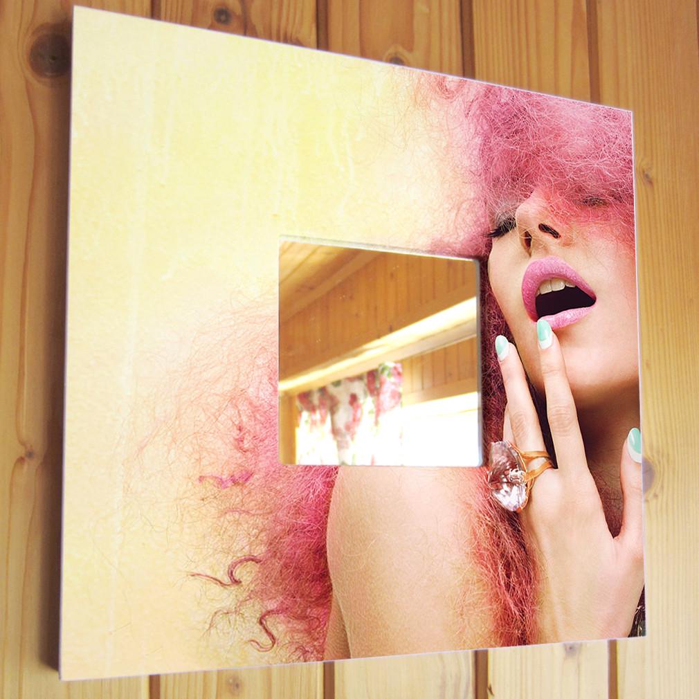 Зеркало декоративное Леди в розовом 260х260 мм (M00723)