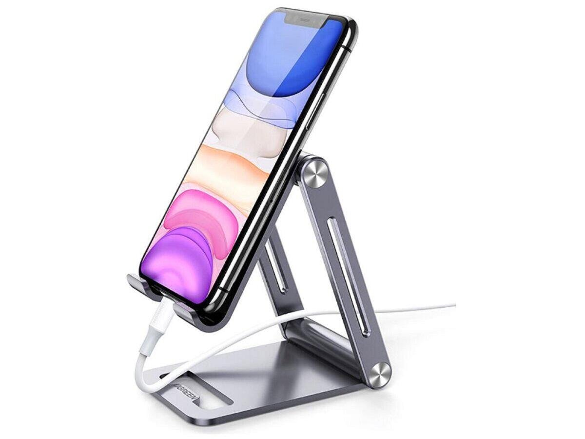 Подставка для смартфона UGREEN LP263 Phone Holder with Roller Aluminium Серый (UGR-80708) - фото 2