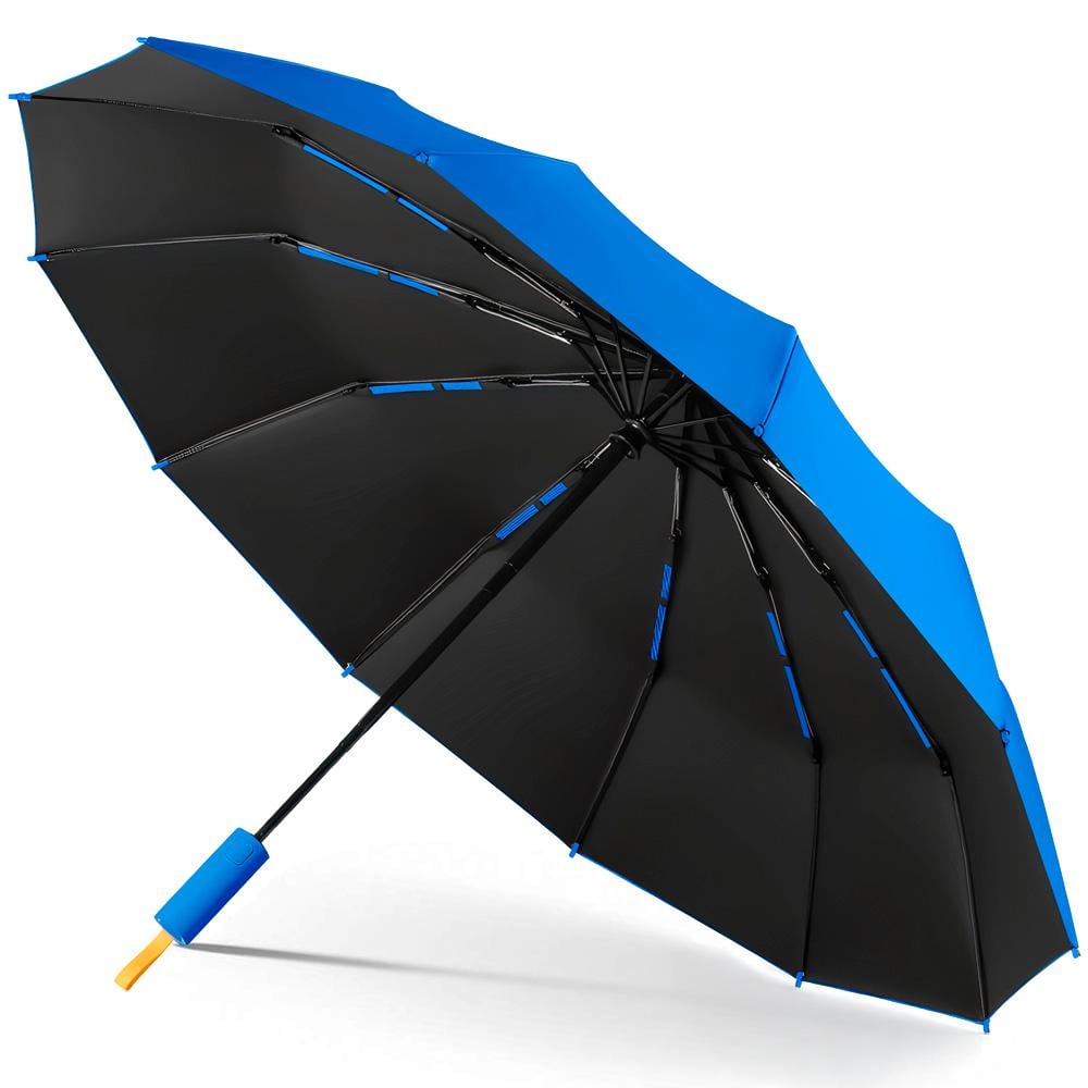 Парасолька автоматична двошарова від дощу і сонця LOSSO Elite 105 см Синій ( 526301979) - фото 1