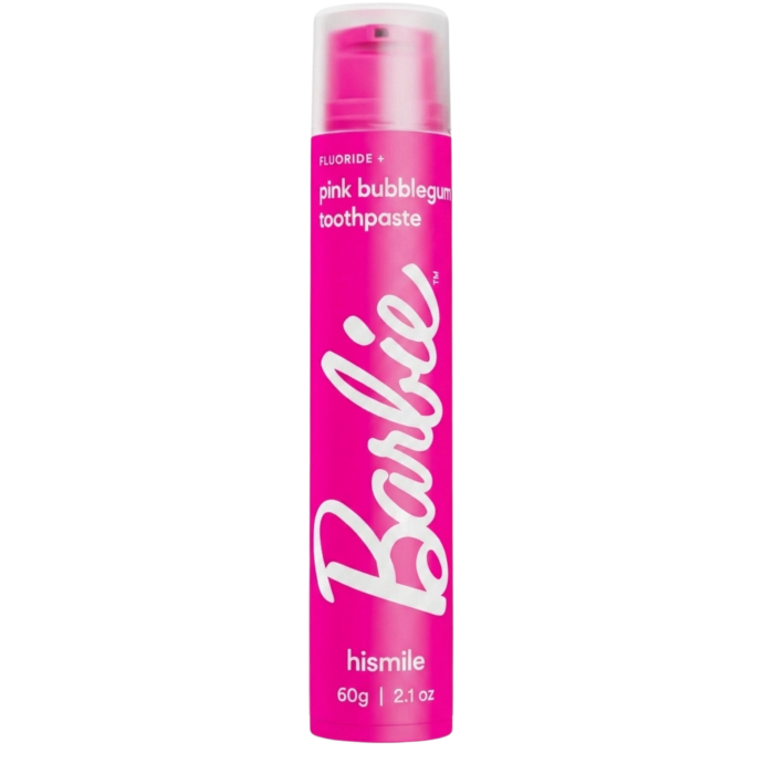 Зубна паста Hismile Barbie Pink Bubblegum смак жувальної гумки 60 г