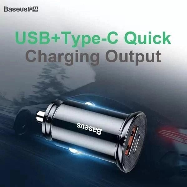 Зарядное устройство для BASEUS Circular Plastic USB A+Type-C PD3.0 QC4.0 Black (CCALL-YS01) - фото 7