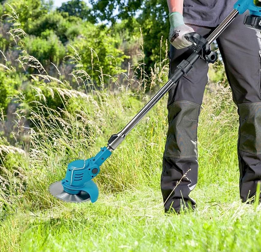 Триммер аккумуляторный 48В 2000 мА с насадками 2 акб Синий (2104618607) - фото 13 Триммер аккумуляторный 48В 2000 мА с насадками 2 акб Синий (2104618607) - фото 13