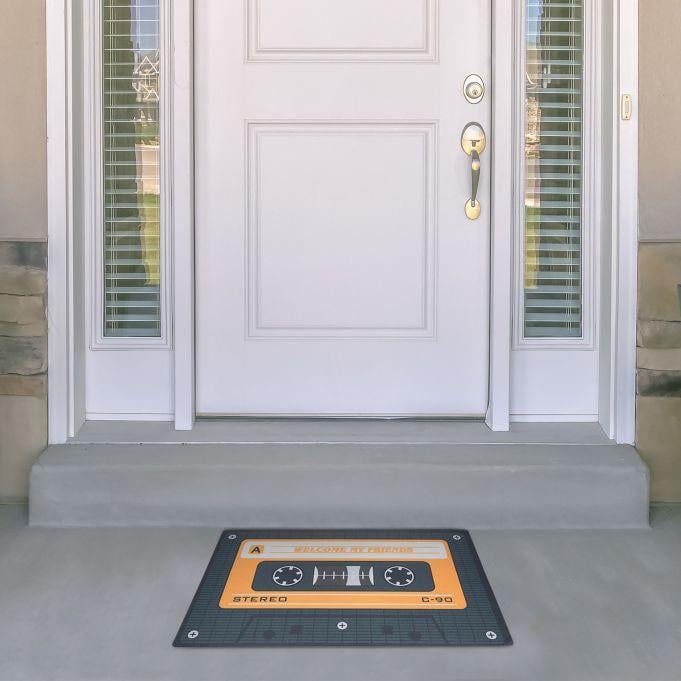 Коврик придверный в виде аудиокассеты Relaxdays противоскользящий из ПВХ и полиэстера 40x60 см - фото 3 Коврик придверный в виде аудиокассеты Relaxdays противоскользящий из ПВХ и полиэстера 40x60 см - фото 3