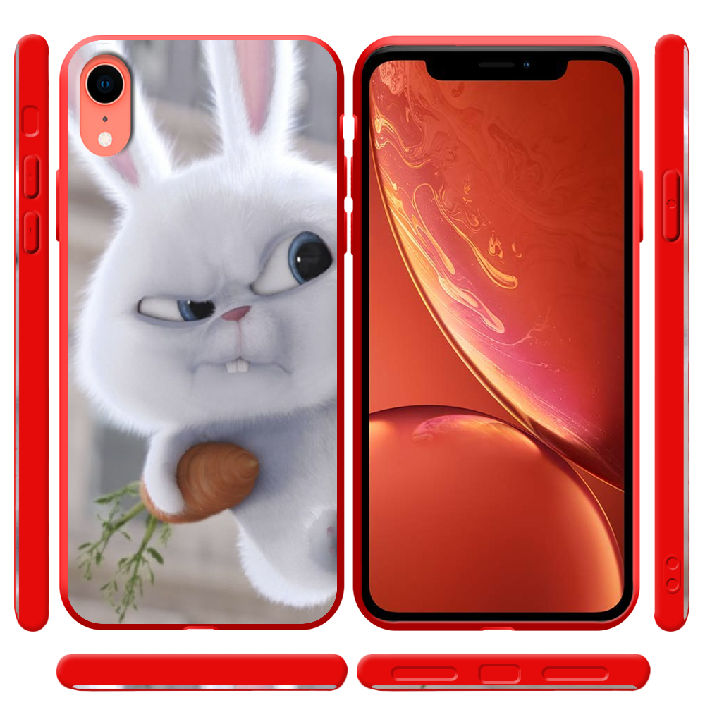 Чехол Boxface iPhone XR Rabbit Snowball Красный силикон (35417-up1116-42163) - фото 2