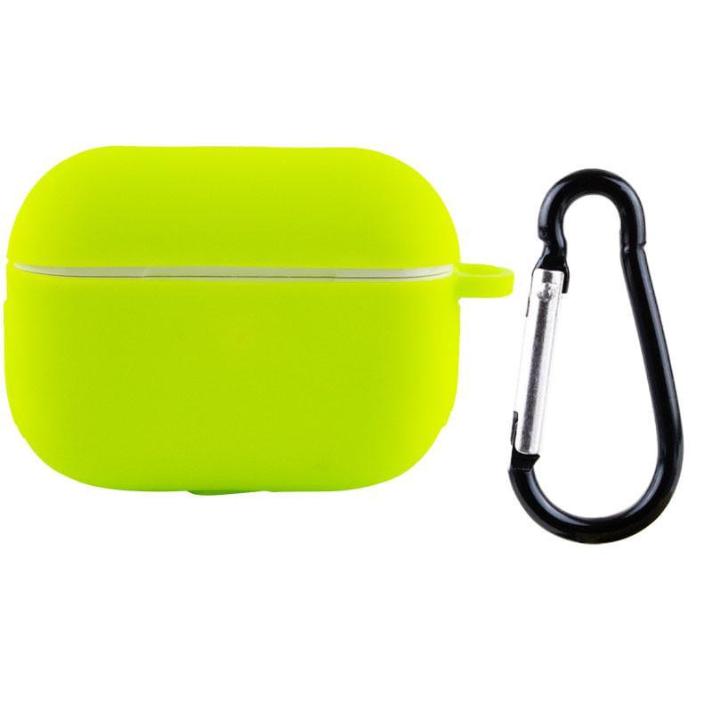 Футляр силіконовий Epik New з карабіном для навушників Airpods Pro Салатовий/Neon green (00000049910_19)